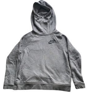 Nike Grey Cowl Neck with Hood Sweatshirt. Size S